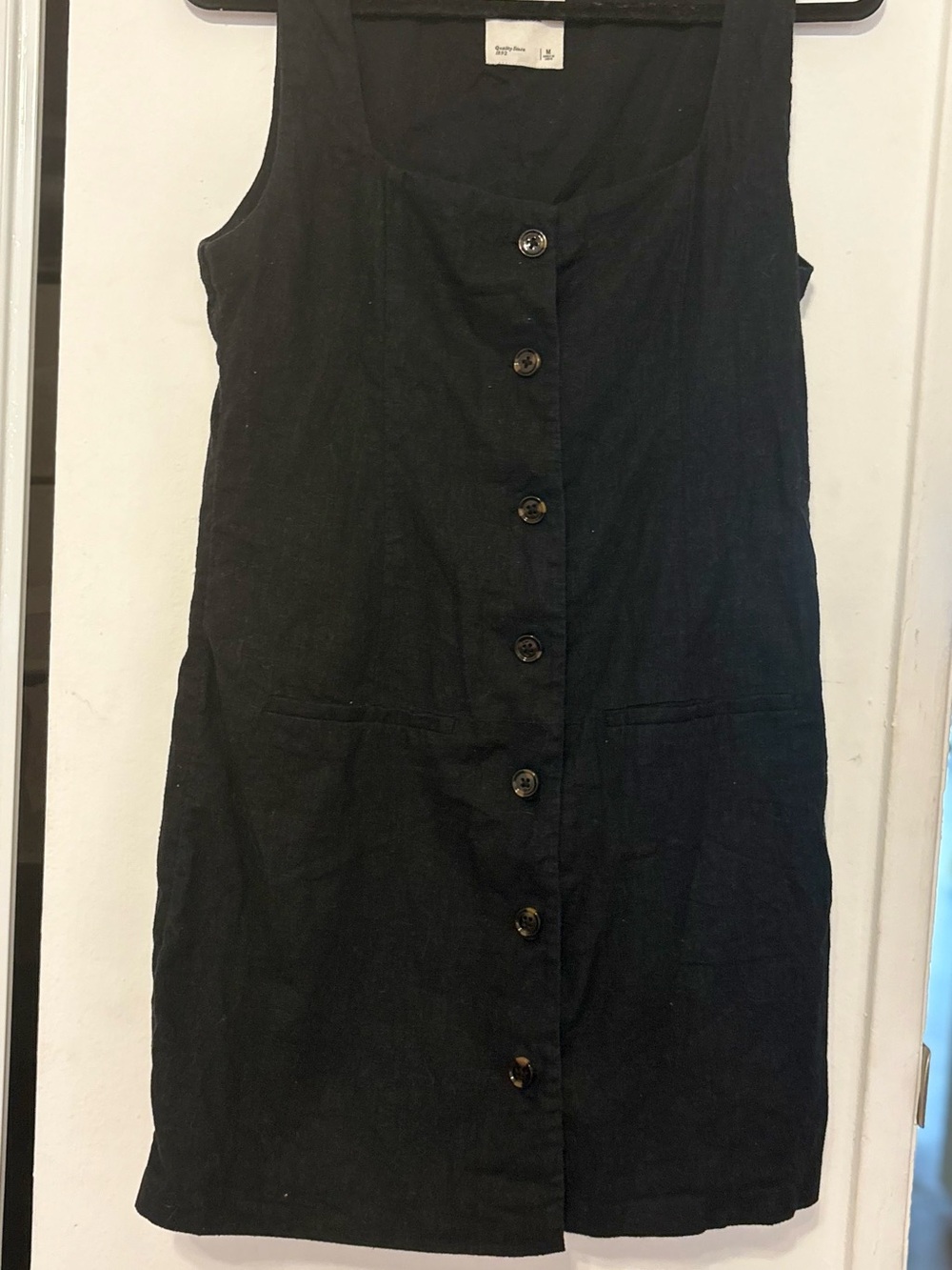 Abercrombie & Fitch Black Sleeveless Midi Shift Dress